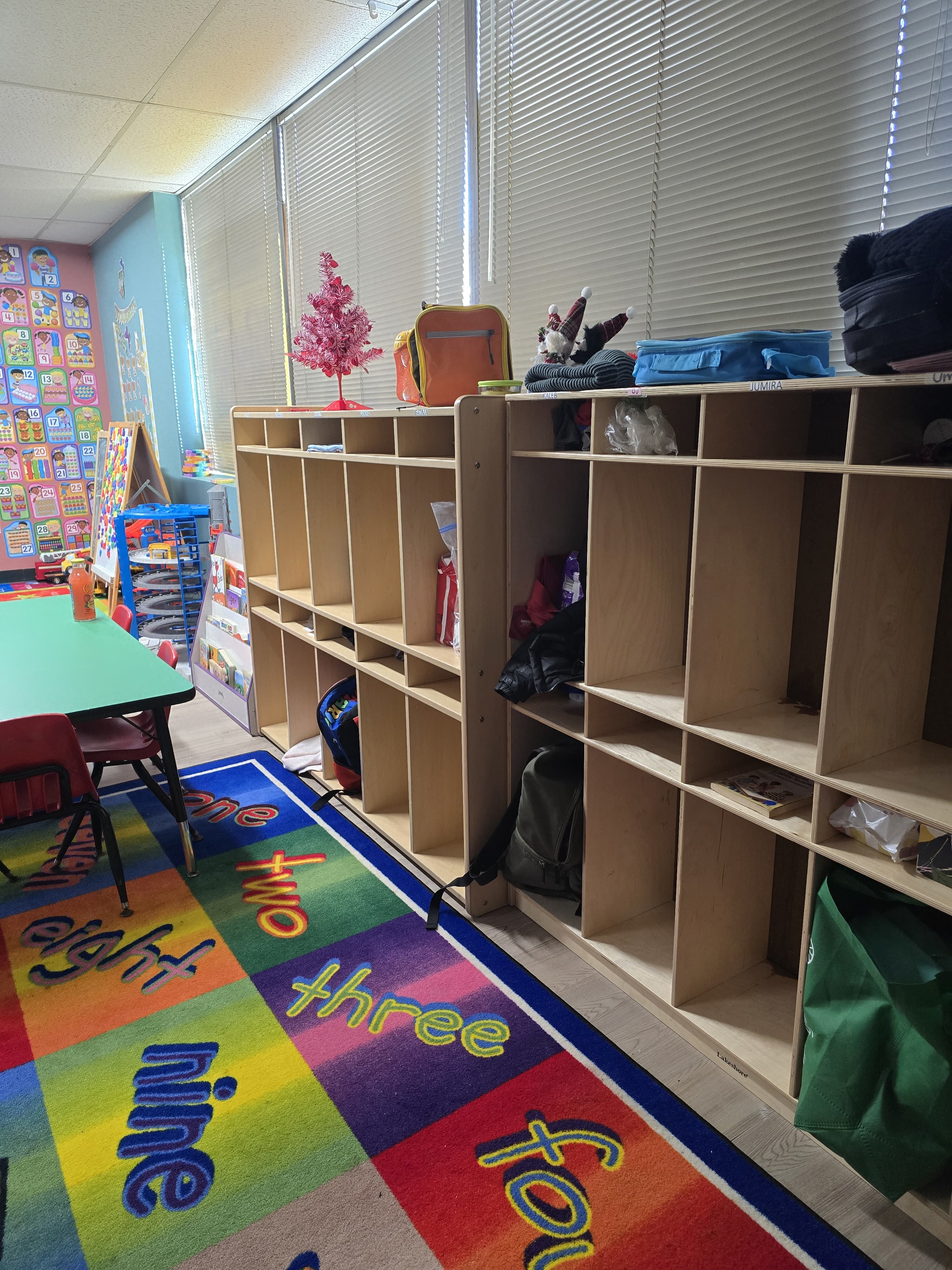Organized classroom space